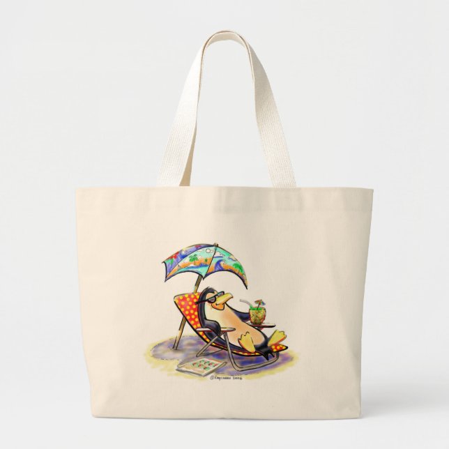 Grand Tote Bag pingouin de beaoh (Devant)