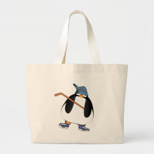 Grand Tote Bag Pingouin de hockey