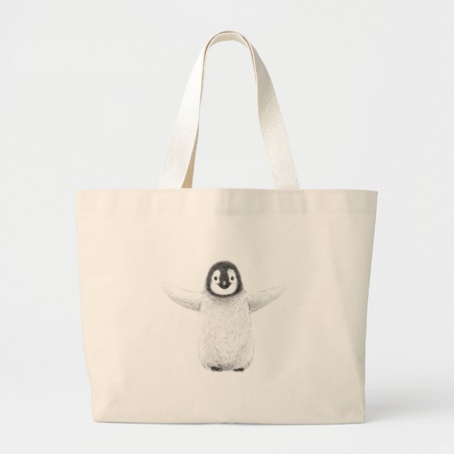Grand Tote Bag Pingouin Hug (Devant)