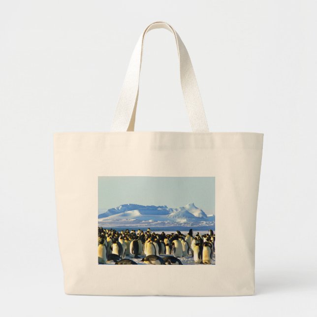 Grand Tote Bag Pingouins empereurs (Devant)