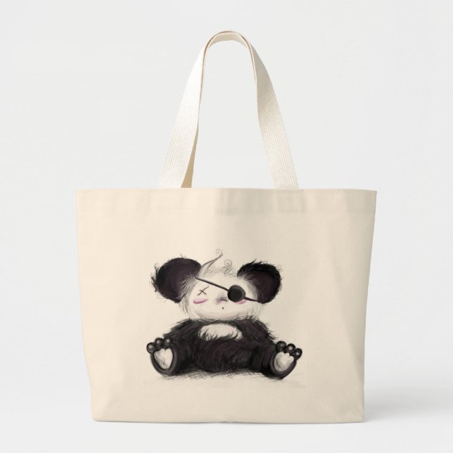 Grand Tote Bag Pirate de panda de Mei Mei (Devant)