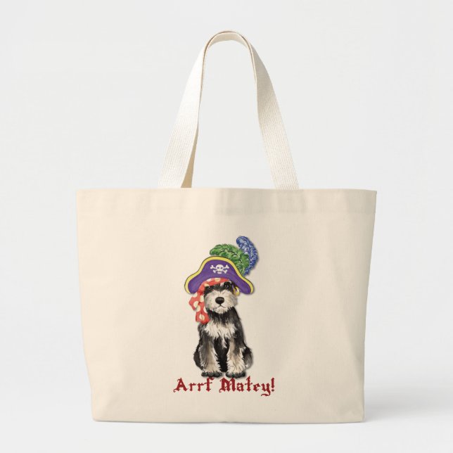 Grand Tote Bag Pirate de Schnauzer miniature (Devant)