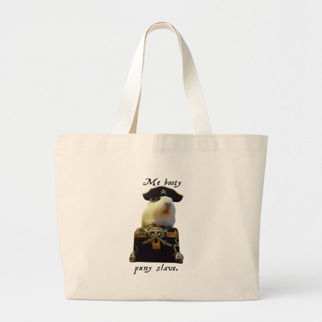 Grand Tote Bag Pirate drôle de cobaye (Devant)