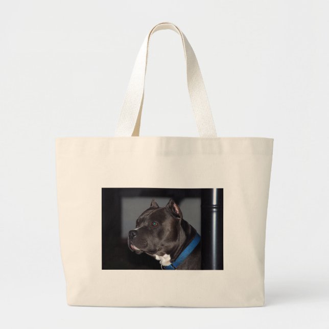 Grand Tote Bag Pitbull Terrier américain (Devant)