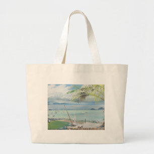 Grand Tote Bag Plage Australie d'Airlie. 1998
