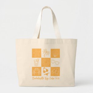 Grand Tote Bag Plage Bachelorette Jaune