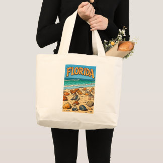 Grand Tote Bag "Plage de Floride"