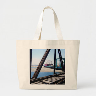 Grand Tote Bag Plage de Santa Cruz/roue Ferris de promenade