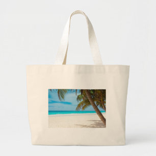 Grand Tote Bag Plage du Paradis tropical