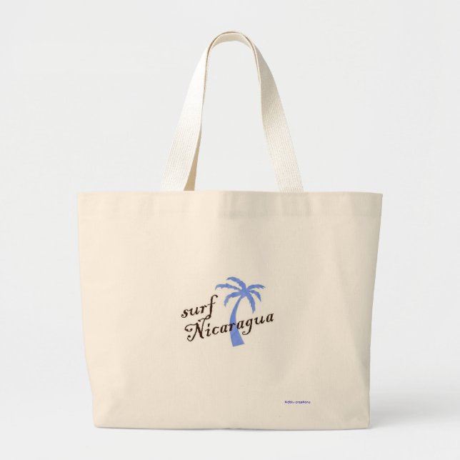 Grand Tote Bag Plage fourre-tout - surf Nicaragua (Devant)