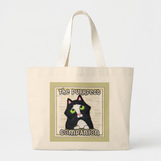 Grand Tote Bag Plage/sac fourre-tout de chat de smoking
