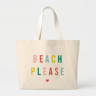 Grand Tote Bag Plage S'Il Vous Plaît Drôle