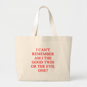 Grand Tote Bag plaisanterie jumelle mauvaise