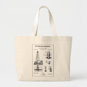 Grand Tote Bag plan de forage pétrolier