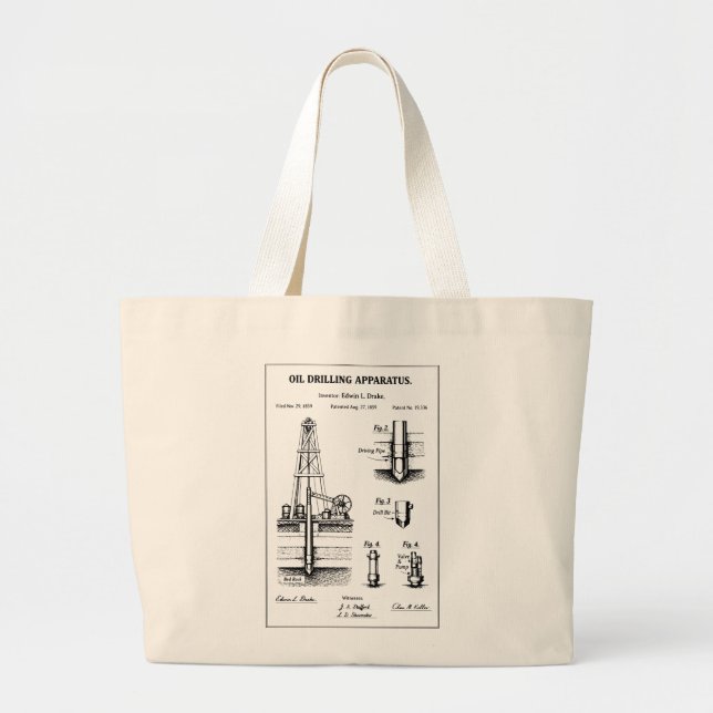 Grand Tote Bag plan de forage pétrolier (Devant)