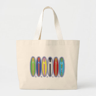 Grand Tote Bag Planches de surf de plage de Malibu