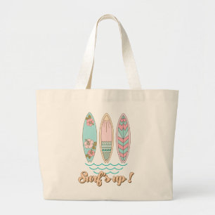 Grand Tote Bag Planches de surf Summer Beach Life Tropical