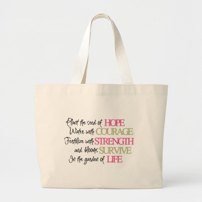 Grand Tote Bag Plantez la graine de l'ESPOIR (Devant)