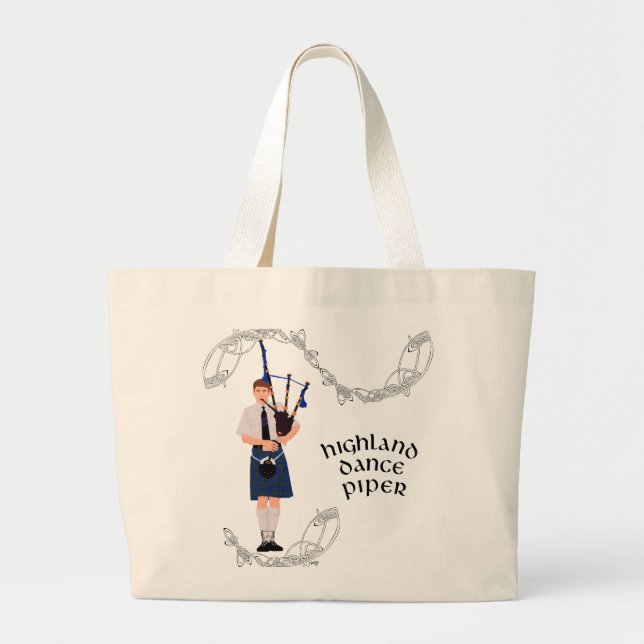 Grand Tote Bag Plaqué bleu PIPER (Devant)