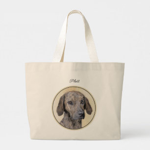 Grand Tote Bag Plott Hound Peinture Brindle Cute Original Chien A