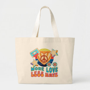 Grand Tote Bag Plus d'amour moins de haine