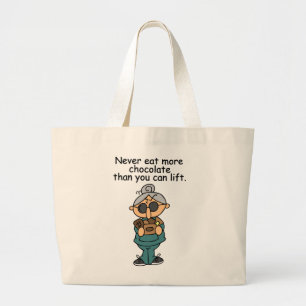 Grand Tote Bag Plus d'Humours au chocolat