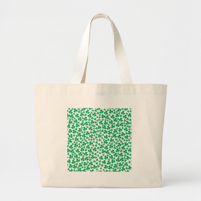 Grand Tote Bag Plusieurs Shamrocks (Devant)