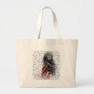 Grand Tote Bag Poème d'épouse d'armée