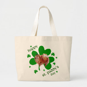 Grand Tote Bag Poeranian Saint-Patrick