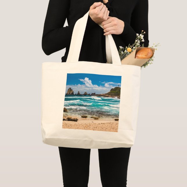 Grand Tote Bag Pointe des Châteaux, Grande-Terre, Guadeloupe (Devant (produit))