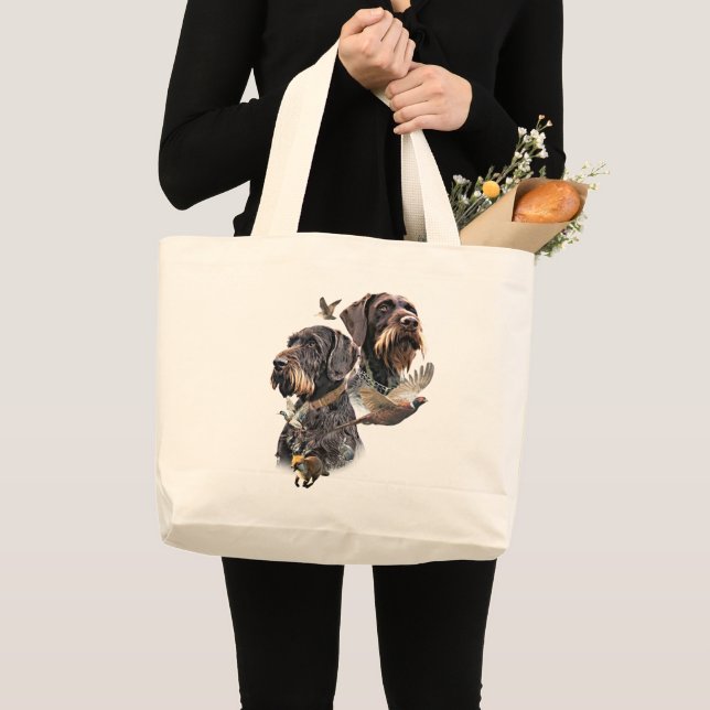 Grand Tote Bag Pointer allemand à poil dur (Devant (produit))