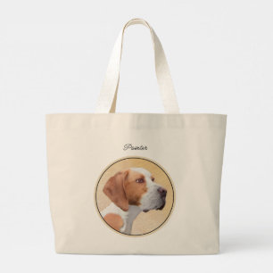 Grand Tote Bag Pointeur Peinture Anglais mignon Original Animal d