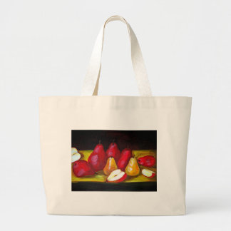 Grand Tote Bag "Poires rouges" Fourre-tout