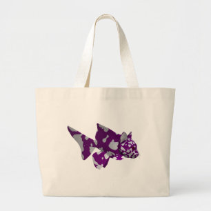 Grand Tote Bag Poisson-chat violet