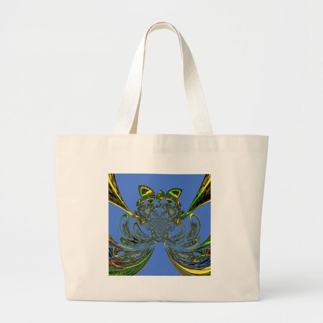 Grand Tote Bag Poisson de plumes (Devant)