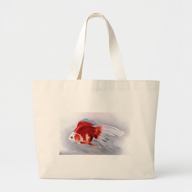 Grand Tote Bag Poisson rouge de Ryukin (Devant)