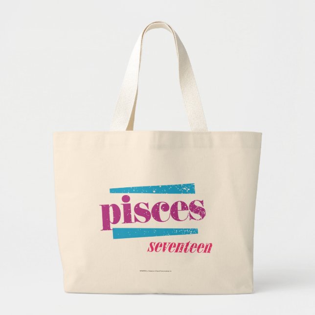 Grand Tote Bag Poissons pourpres (Devant)