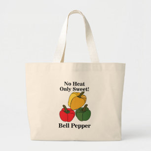 Grand Tote Bag Poivron Rouge Vert Jaune Capsicum Drôle