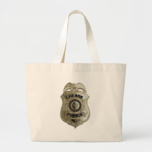 Grand Tote Bag Police de pli (gardien de but d'hockey)