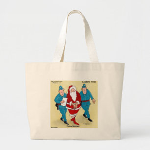 Grand Tote Bag Police Navidad : le Père Noël a été très vilain