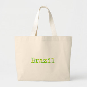 Grand Tote Bag Police verte et jaune du Brésil