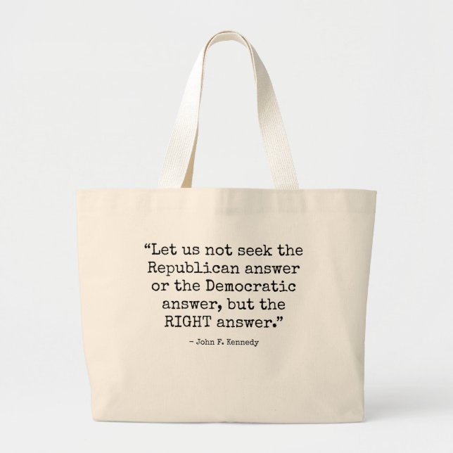 Grand Tote Bag Politique bipartite (Devant)