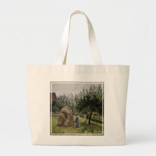 Grand Tote Bag Pommiers Dans le matin ensoleillé d'Eragny