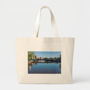 Grand Tote Bag pont de la rue state franchissant la rivière milwa