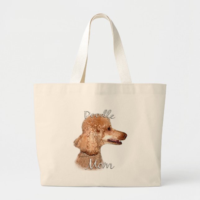 Grand Tote Bag Poodle (abricot) Maman 2 (Devant)