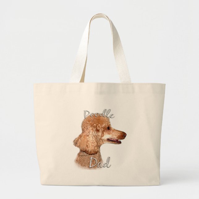 Grand Tote Bag Poodle (abricot) Papa 2 (Devant)