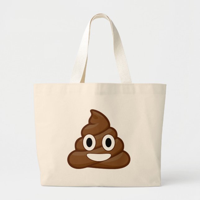 Grand Tote Bag poop emoji (Devant)
