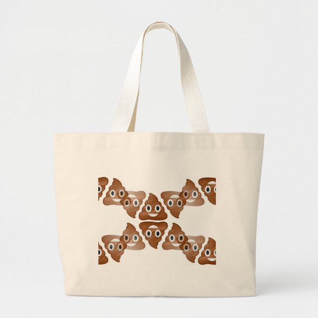 Grand Tote Bag poop emojis (Devant)