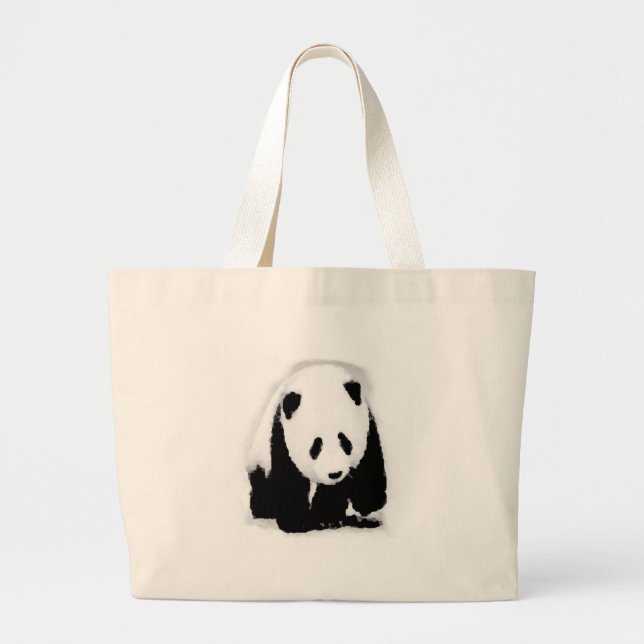 Grand Tote Bag Pop Art Baby Panda (Devant)