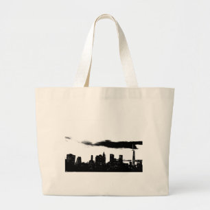 Grand Tote Bag Pop Art Black White New York City